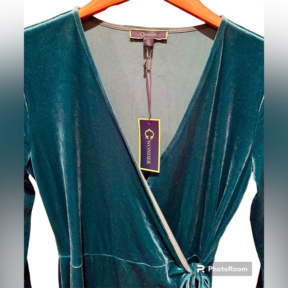 NWT C. Wonder Velvet Wrap Dress - Picture 6 of 11